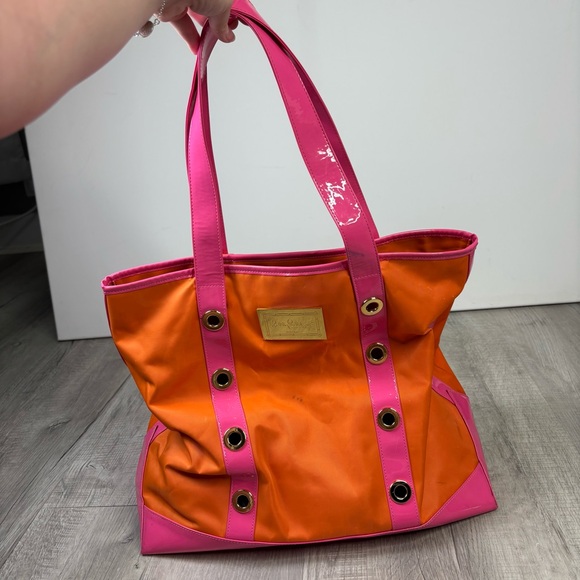 Lilly Pulitzer Handbags - Lilly Pulitzer Orange and Pink Beach Tote